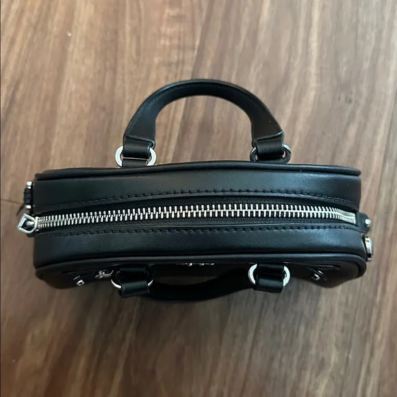 MICHAEL Michael Kors Williamsburg Extra Small Bowling Crossbody Bag Black - Picture 8 of 12